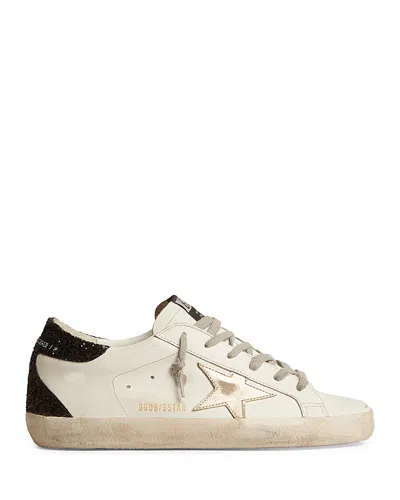 Golden Goose Super-star Low Top Sneaker In White/gold/black