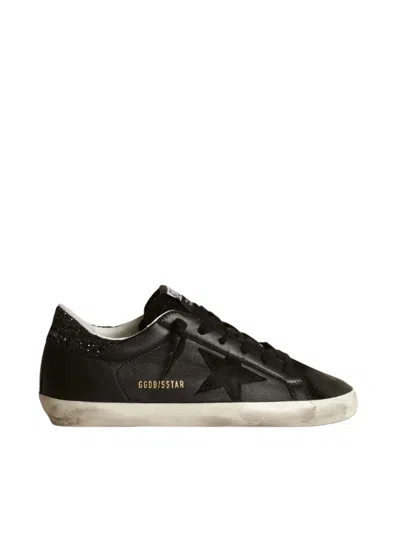 Golden Goose Women's Super-star Nappa Leather Sneakers W/glitter Star