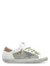 Golden Goose Super Star Net And Leather Upper Suede Star Cocco Printed Heel In White