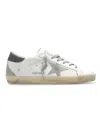 Golden Goose White Low Top Sneakers With Star Patch In White,ice,dark Gray