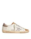 Golden Goose Superstar Glittered Distressed Leather And Suede Sneakers In Multi