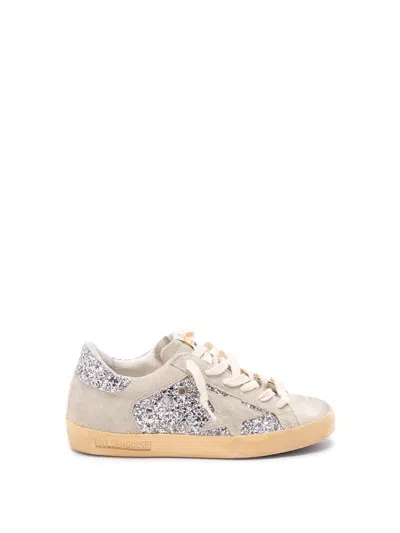 Golden Goose Suede And Glitter Super-star Sneakers In Multi