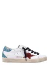 Golden Goose Round Toe Sneakers With Glitter Heel