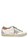 Golden Goose Leather Super-star Sneaker In White Light Brown