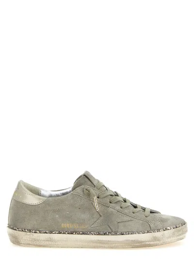 Golden Goose Grey Suede Super Star Sneakers In Gray