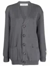Golden Goose Darnelle Cardigan With Logo Patch In Grey