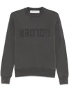 Golden Goose Upside Down Logo Long Sleeve Cotton Sweatshirt Dress In Gray