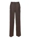 Golden Goose Journey Women's Wide Leg Trousers Naomi Pinstripe In Brown
