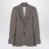 Golden Goose Greige Single-breasted Jacket In Wool In Grigio