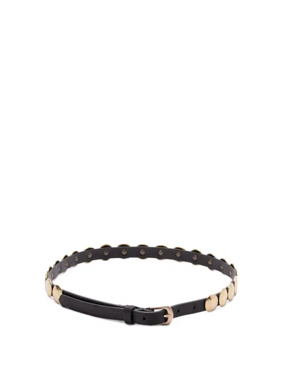 Golden Goose Women `trinidad` Thin Belt With Studs In Multicolor