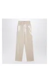 Golden Goose Trousers With Transparent Sequins Écru In Gray
