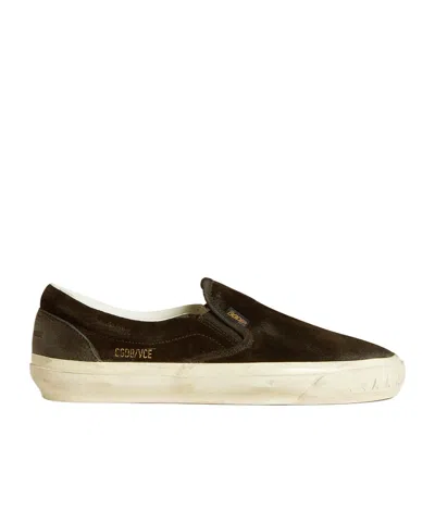 Golden Goose Women's Vce Penstar In Black Suede With Black Leather Heel Tab