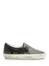 Golden Goose Penstar Suede Shoe With Crystals In Black