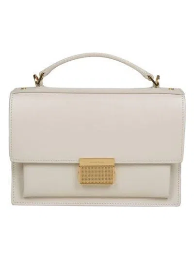 Golden Goose Venezia Bag In Butter-colored Boarded Leather With Gold Details In Gray