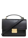 Golden Goose 'venezia' Black  Hand Bag With Lettering Logo And Clasp Closure In Black