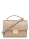 Golden Goose Deluxe Brand Structured Handbag With Gold-tone Clasp And Versatile Straps In Brown
