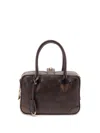 Golden Goose Luxe Leather Shoulder Bag With Top Handles In Brown