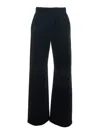 Golden Goose Ws Jogging Wide Leg French Pockets Double Chenille Jersey With Label In Blue