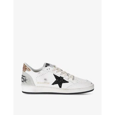 GOLDEN GOOSE WOMENS WHITE/COMB WOMEN'S BALLSTAR 10750 LEATHER LOW-TOP TRAINERS EUR 42/ 9 UK