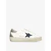 Golden Goose Leather Hi Star Sneakers In White/comb
