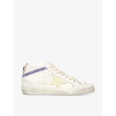 Golden Goose Mid Star 11500 Logo-print Leather Mid-top Trainers In White/comb