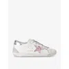 GOLDEN GOOSE WOMENS WHITE/COMB WOMEN'S SUPERSTAR EXCLUSIVE2 LEATHER LOW-TOP TRAINERS EUR 37 / 4 UK