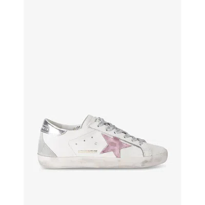 GOLDEN GOOSE WOMENS WHITE/COMB WOMEN'S SUPERSTAR EXCLUSIVE2 LEATHER LOW-TOP TRAINERS EUR 37 / 4 UK