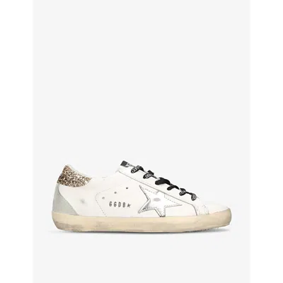 GOLDEN GOOSE WOMENS WHITE/COMB SUPERSTAR LEATHER LOW-TOP TRAINER EUR 40 / 7 UK