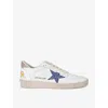 Golden Goose Leather Ball Star Sneakers In White/oth