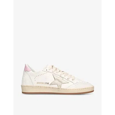 GOLDEN GOOSE WOMENS GOLDEN GOOSE WOMEN'S BALLSTAR 11719 LOGO-PRINT LEATHER LOW-TOP TRAINERS