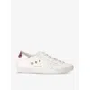 Golden Goose Pearl-detail Superstar Sneakers In White/oth
