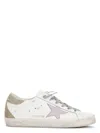 Golden Goose Women's White/purple/platinum Super-star Low-top Sneaker | Size 39 | Gwf00102f006842 In White