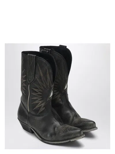 GOLDEN GOOSE WOMEN'S WISH STAR VINTAGE EFFECT TEXAN BOOT