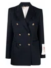 Golden Goose Wool Blend Double-breasted Coat In Blue