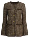 Golden Goose Journey Ws Long Boxy Jacket W Patch Pockets And Leather Details In Brown