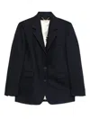 Golden Goose Women Single-breasted Pinstriped Jacket In Black
