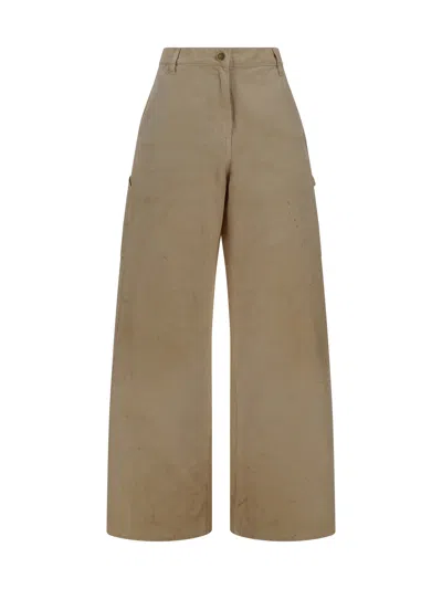 Golden Goose Workwear Pants In Beige