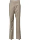 Golden Goose Relaxed Wool Straight Leg Pants In Brown