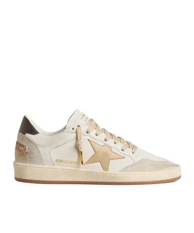 Golden Goose Womens Ball Star Ltd With Beige Star And Black Heel Tab In Nude