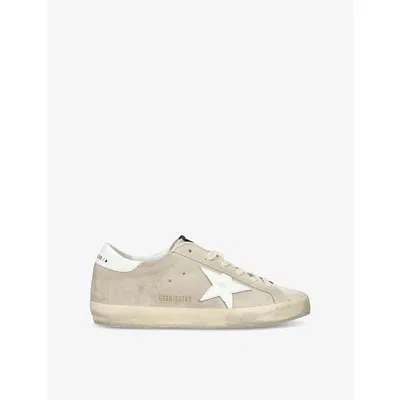 Golden Goose Womens  Superstar Suede Low-top Trainers In Beige Comb