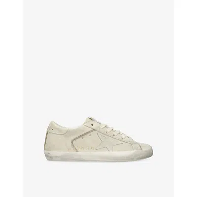 Golden Goose Womens Beige Superstar 15110 Suede Low-top Trainers Eur 42/ 9 Uk In Neutral