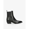 Golden Goose Womens Black Debbie Beatles Leather Ankle Boots Eur 39 / 6 Uk In Black