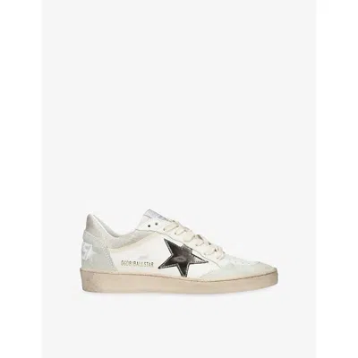 Golden Goose Womens Bone/comb Ballstar 15786 Leather Low-top Trainers Eur 38/5 Uk In Animal Print