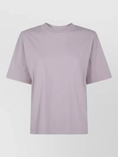 Golden Goose Relaxed Fit T-shirt Cotton Jersey Logo Patch In Purple