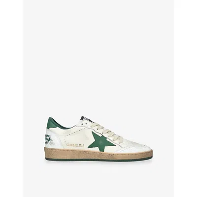 Golden Goose Womens  Ball Star 10502 Leather Trainers In White
