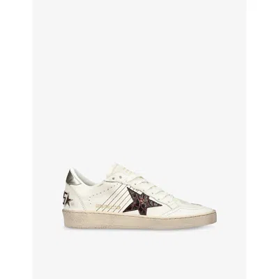 Golden Goose Womens Ball Star 12247 Leather  Low-top Trainers White/comb Eur 37 / 4 Uk