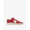 Golden Goose Unisex Ball Star Low Top Sneakers In Red