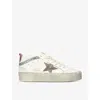 Golden Goose High-top Sneakers With Textured Leather Upper In White