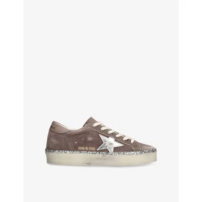 Golden Goose Womens  Hi Star 55631 Suede Low-top Trainers In Brown/oth