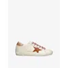 Golden Goose Womens Cream Comb Superstar 12117 Star-appliqué Leather Low-top Trainers Eur 36 / 3 Uk In Cream Comb